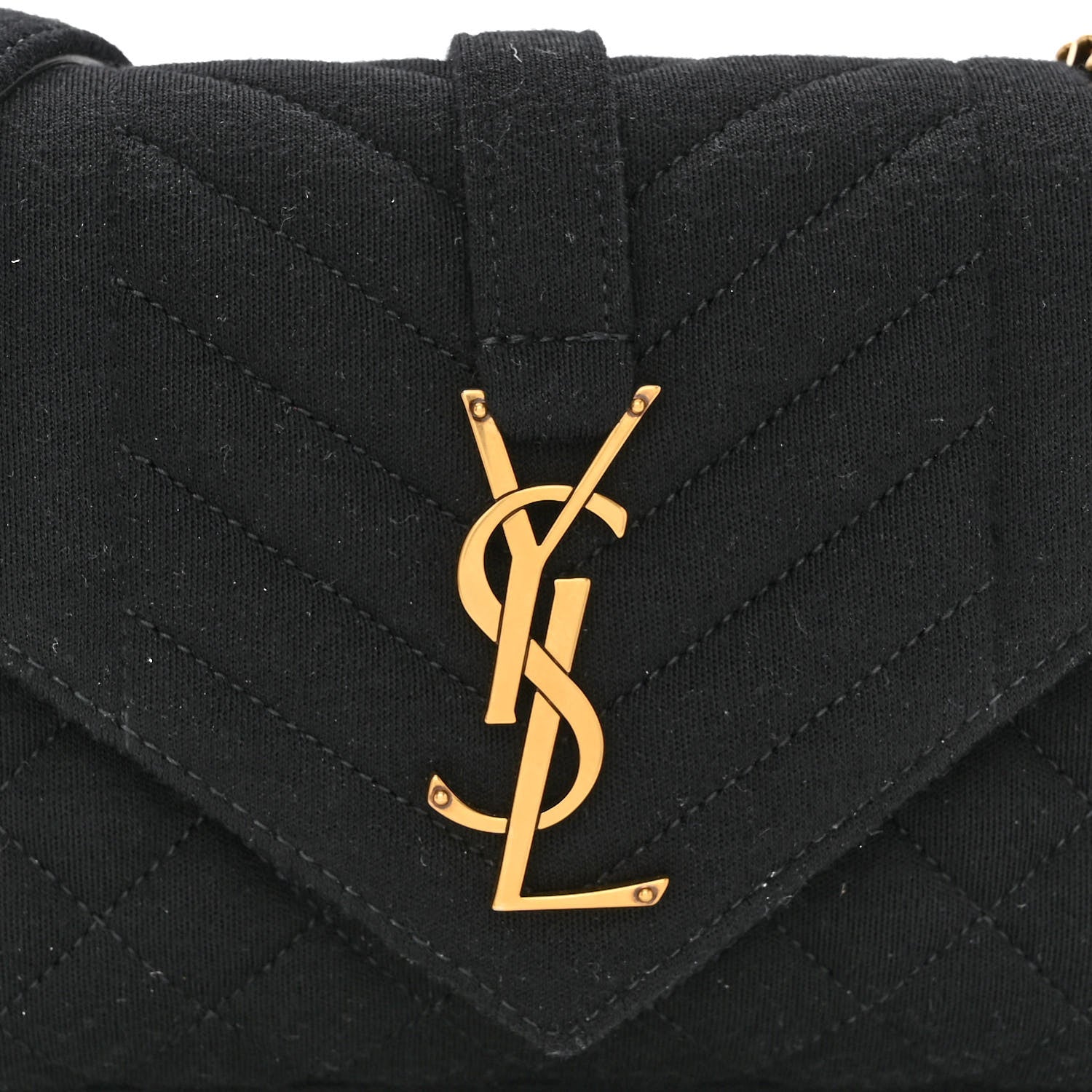 Saint Laurent Jersey Mixed Matelasse Triquilt Small Monogram Satchel 7 of 9