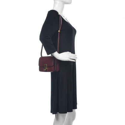 Celine Box Calfskin Small Classic Box Flap Bag Burgundy 2 of 13