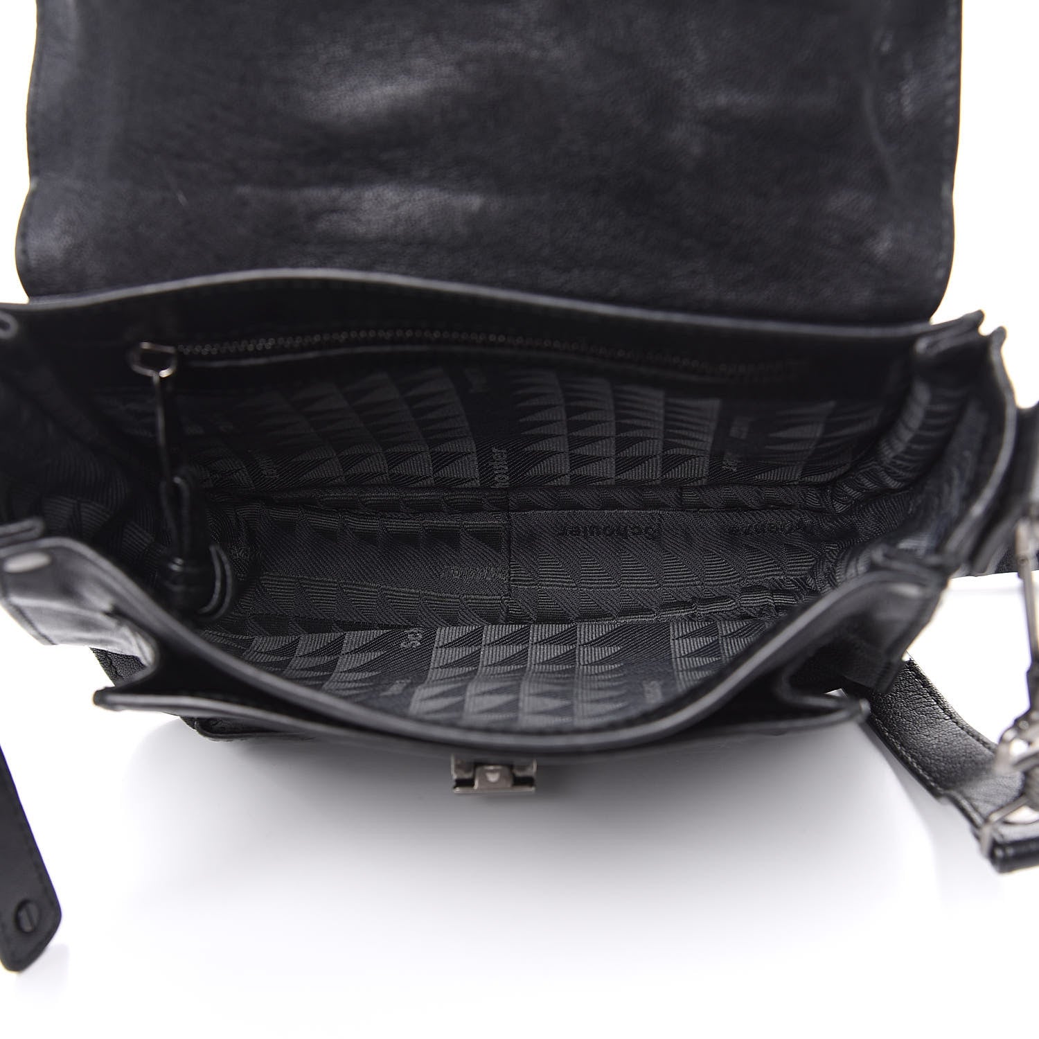 Proenza Schouler Lambskin Fringe PS1 Crossbody Pouch Black 5 of 13