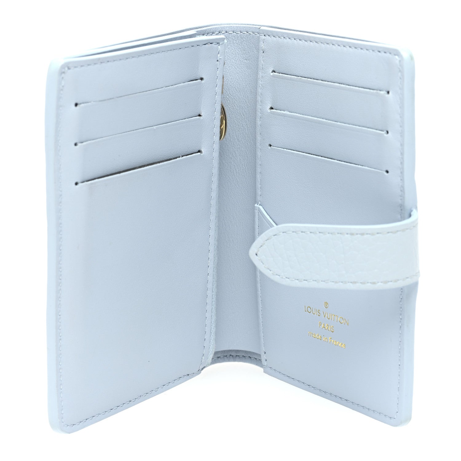 Louis Vuitton Taurillon Capucines Vertical Compact Wallet Olympe Blue 5 of 7