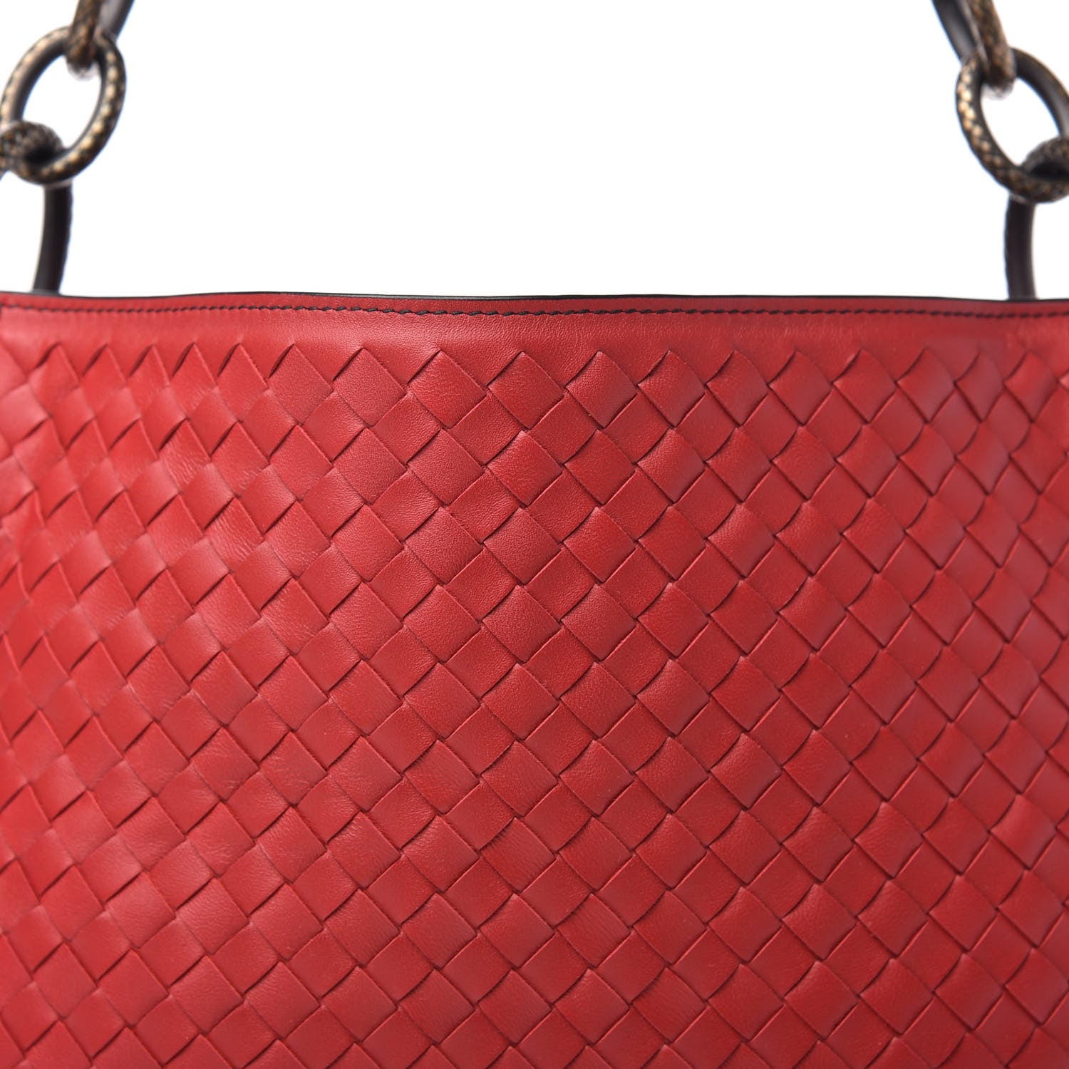 Bottega Veneta Nappa Intrecciato Small Loop Red 10 of 10