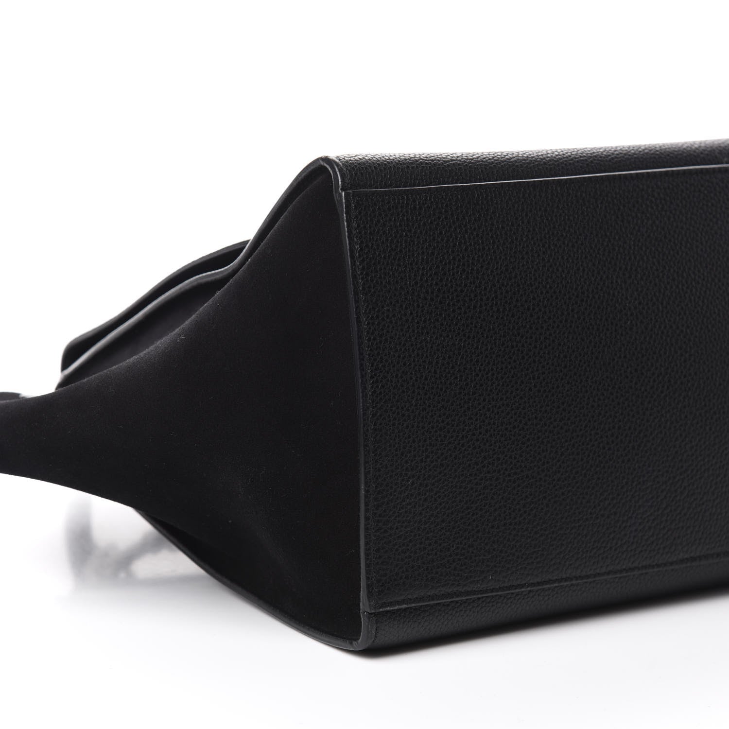 Celine Drummed Calfskin Suede Medium Trapeze Black 6 of 11