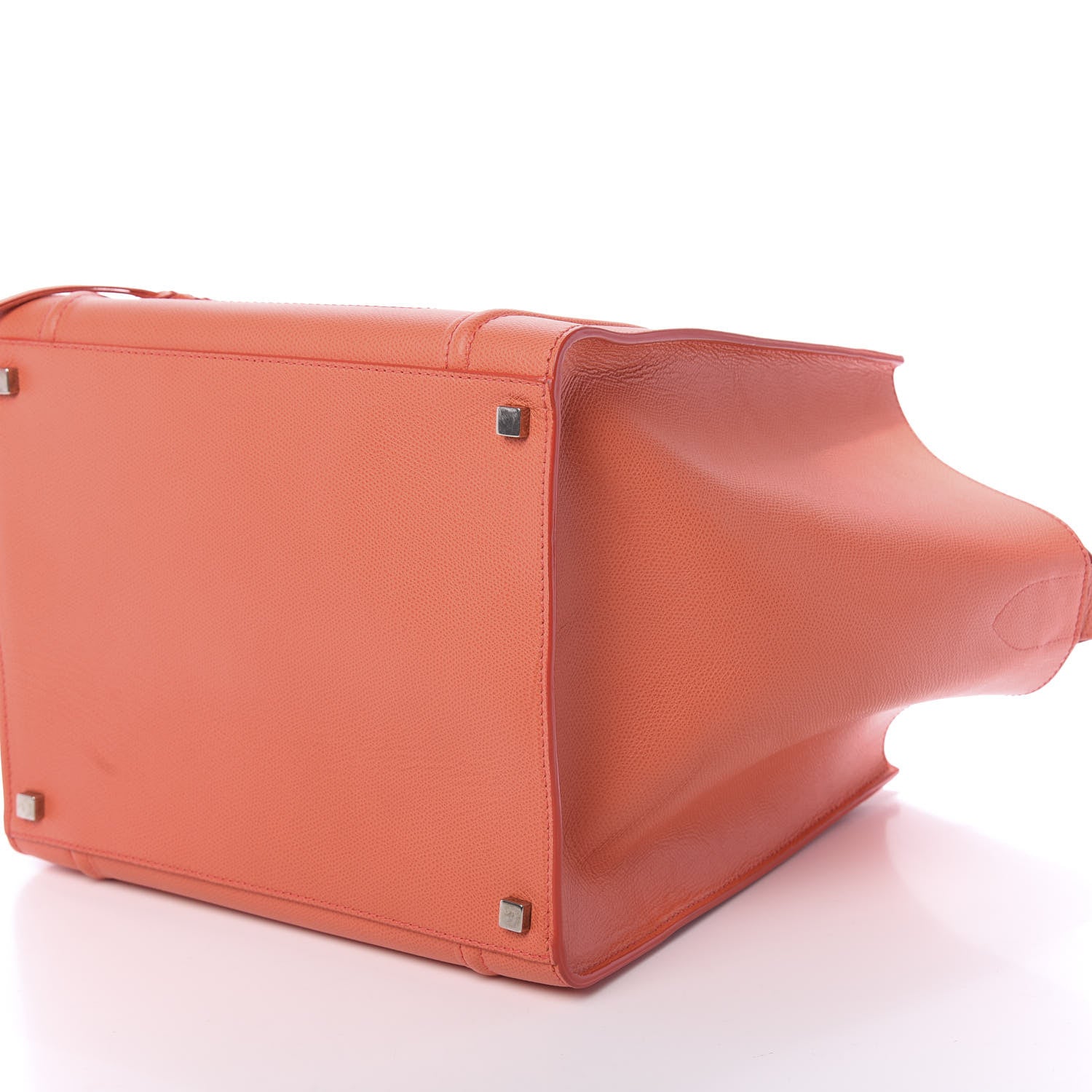 Celine Grained Calfskin Medium Phantom Luggage Coral 10 of 10