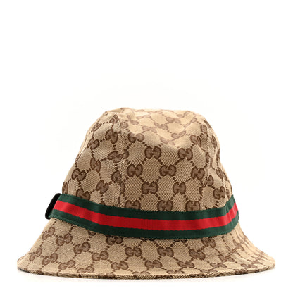 Gucci Monogram Web Bucket Hat XL Brown 6 of 9