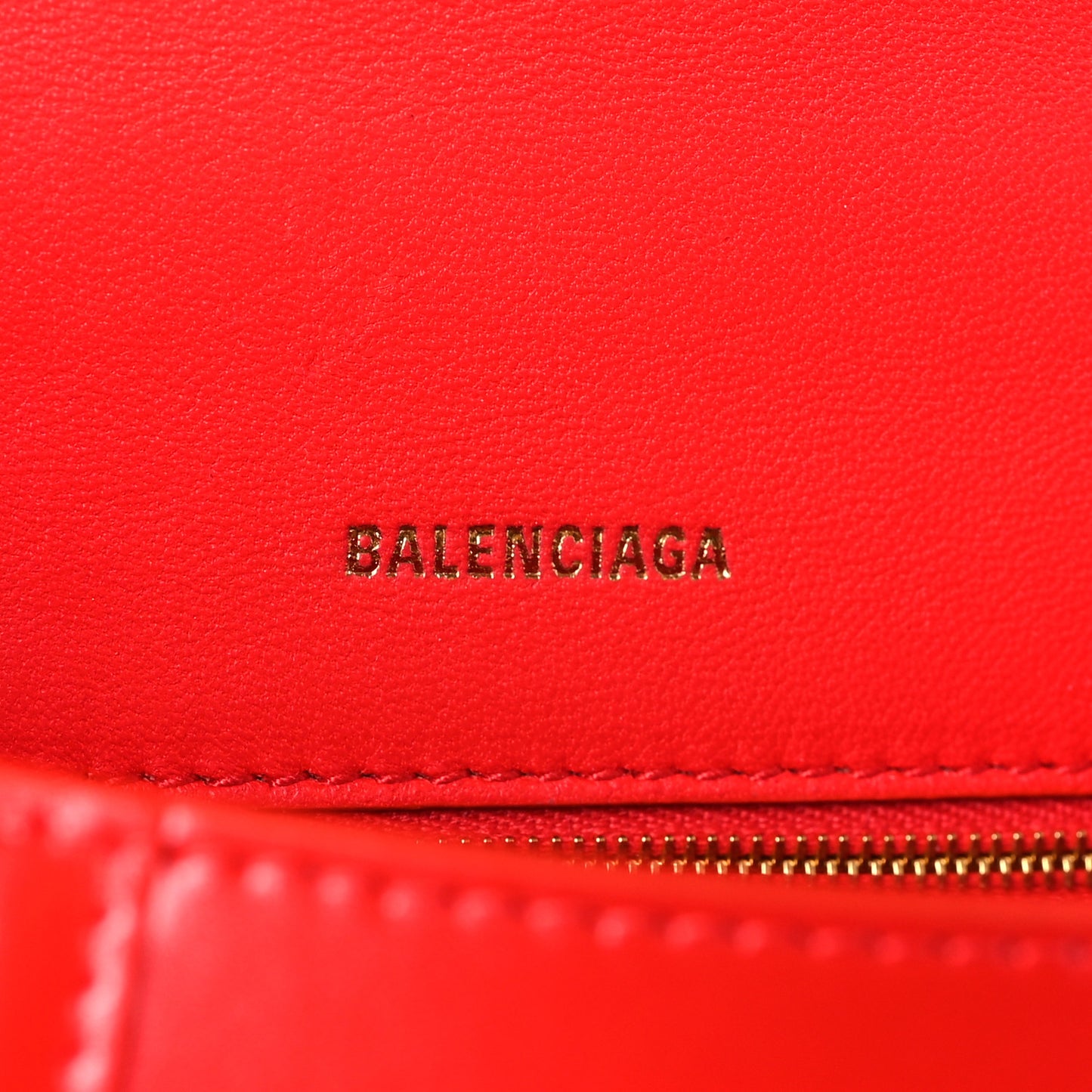Shiny Box Calfskin Small Hourglass Top Handle Bag Bright Red