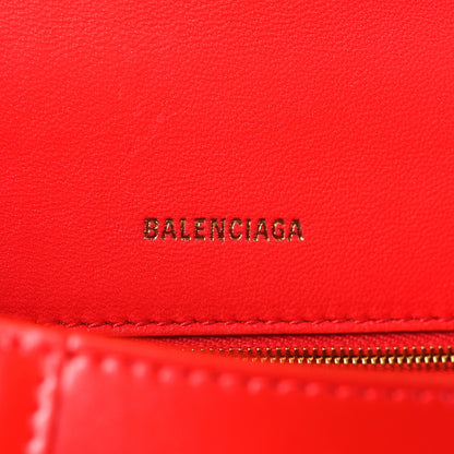 Balenciaga Shiny Box Calfskin Small Hourglass Top Handle Bag Bright Red 6 of 9