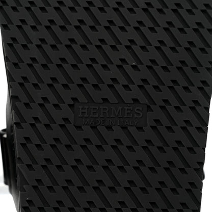 Hermes Calfskin Mens Chypre Sandals 44 Black 6 of 8
