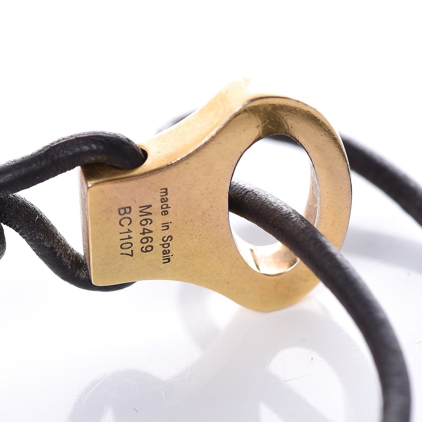 Calfskin Mens Bra Rubbed Archive Slide Bracelet Ebene