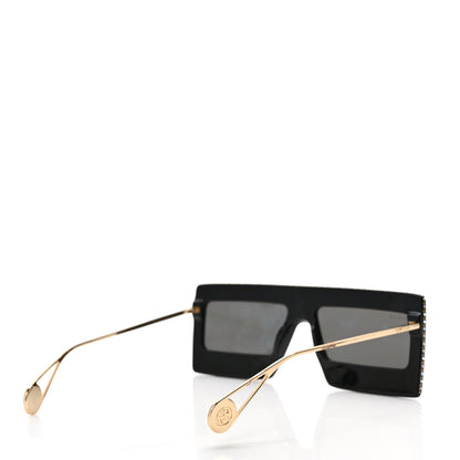 Gucci Acetate Crystal Mask-Frame Sunglasses GG0431S Black 4 of 7