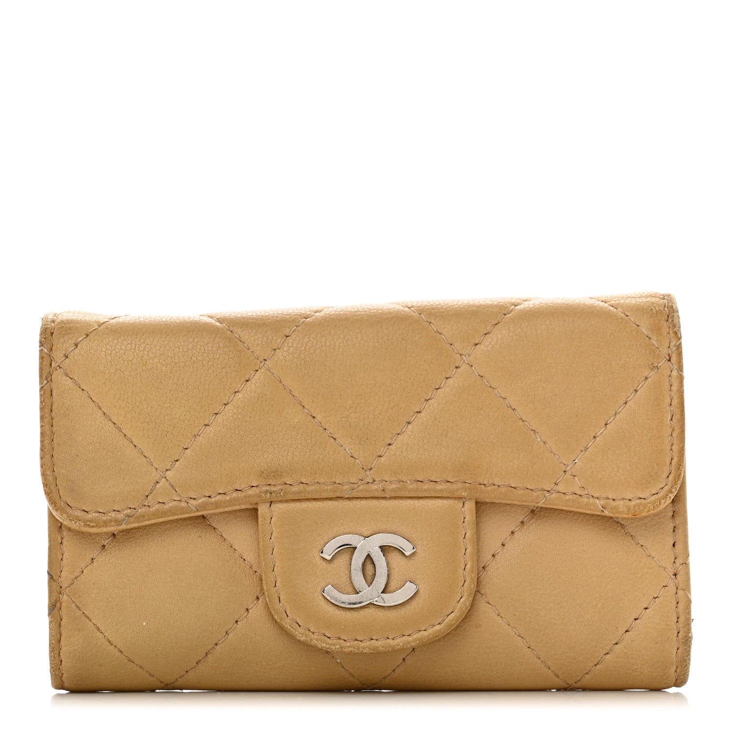 Chanel Lambskin Quilted 6 Key Holder Beige 1 of 13