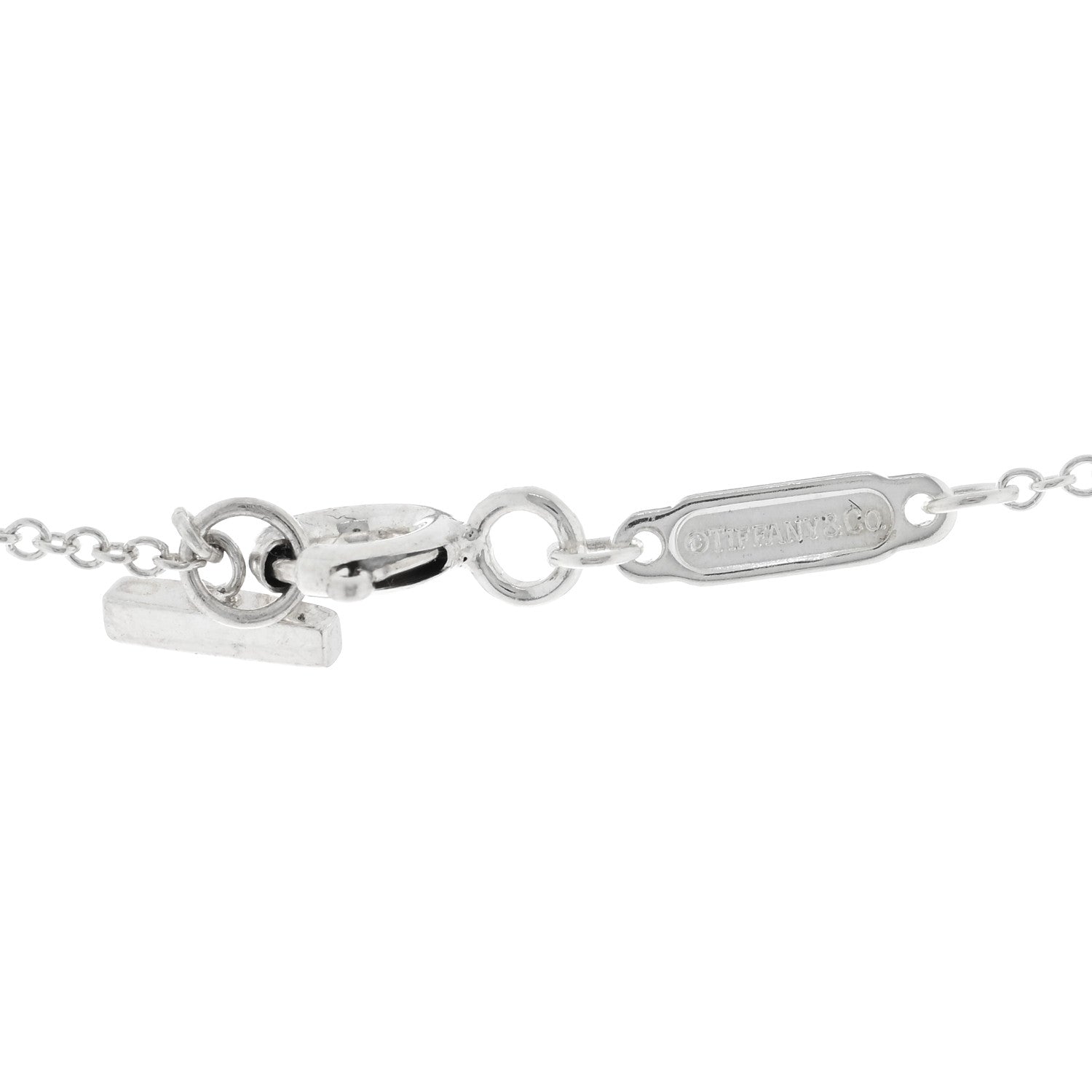 Tiffany Sterling Silver Small T Smile Pendant Necklace 4 of 5