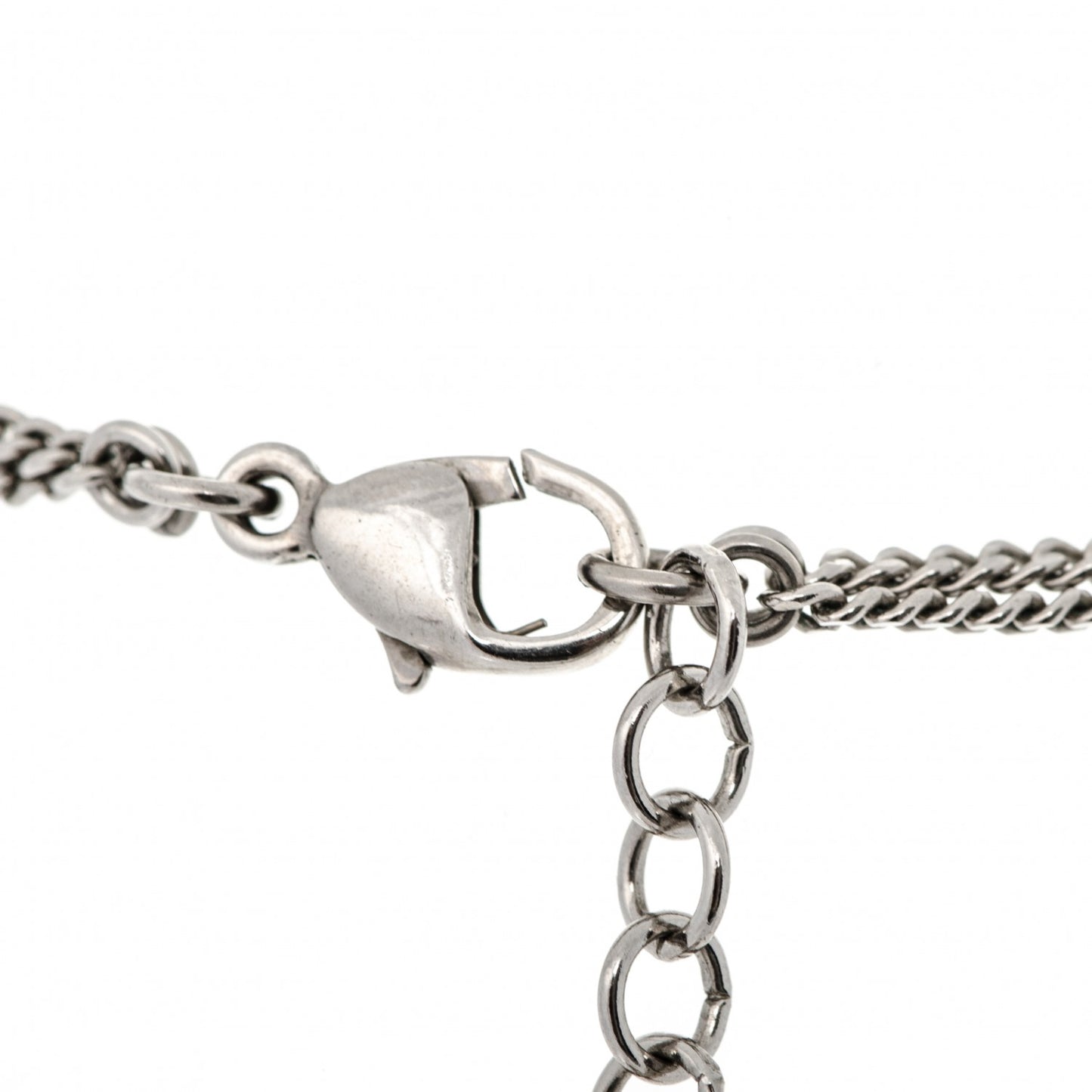 Crystal Love CC Pendant Necklace Silver Black