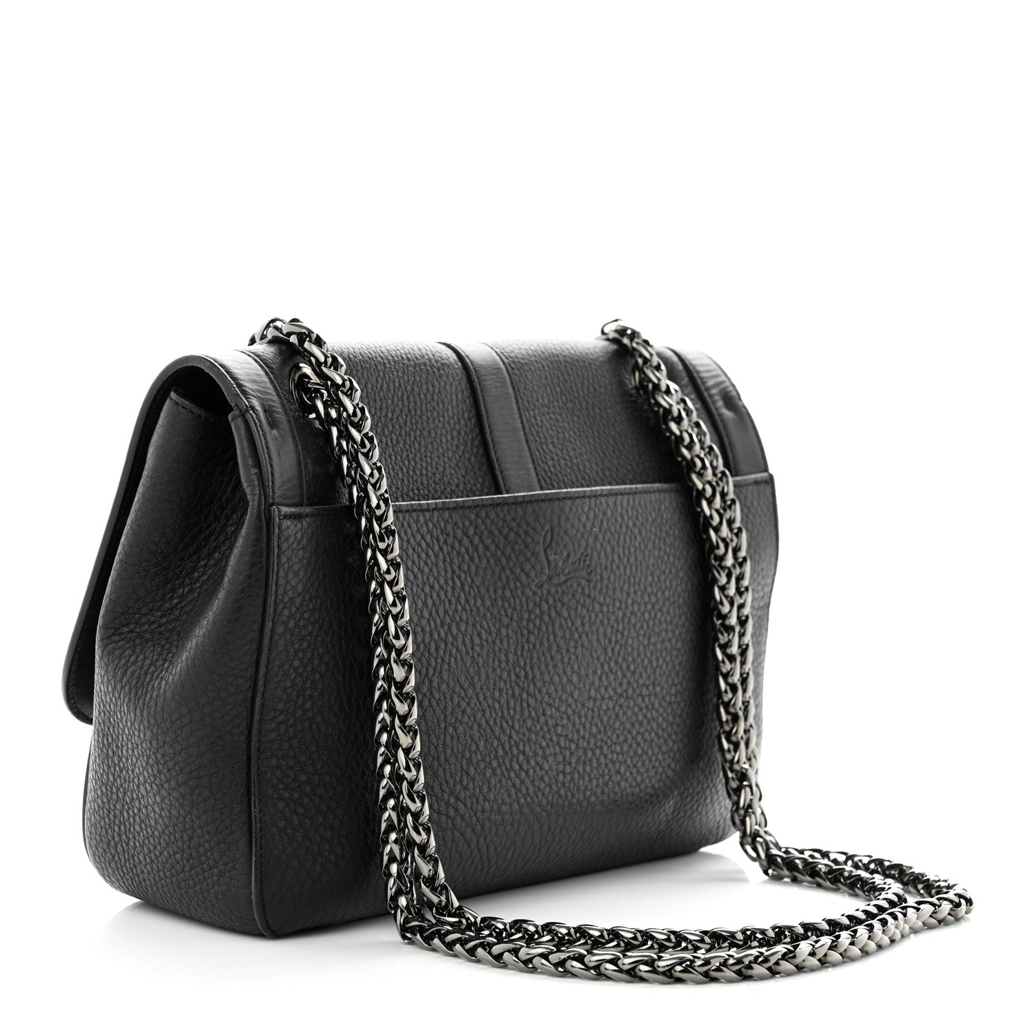 Christian Louboutin Calfskin Small Sweet Charity NV Shoulder Bag Black 3 of 9