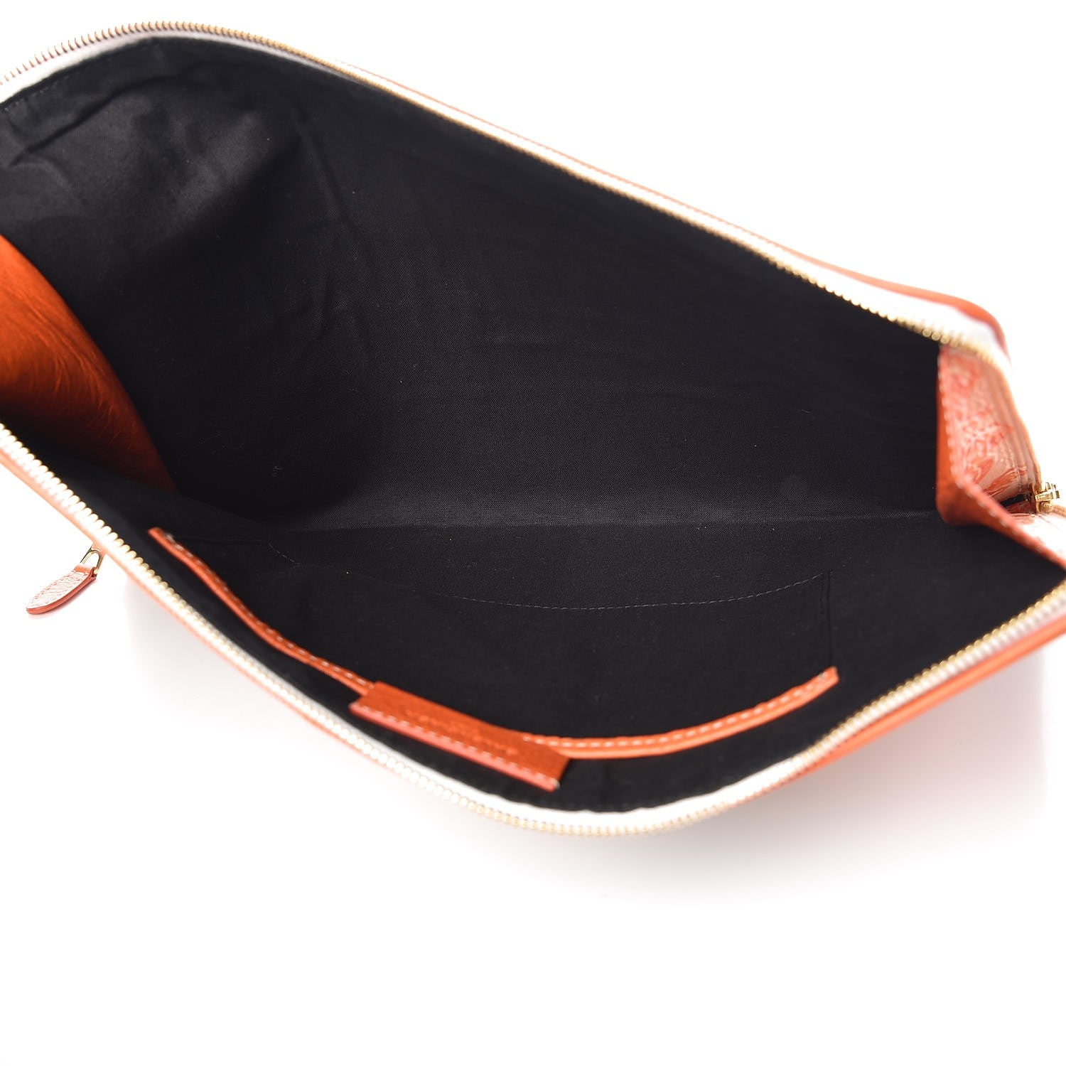 Balenciaga Agneau Floral Print Blanket Pouch Orange 5 of 9