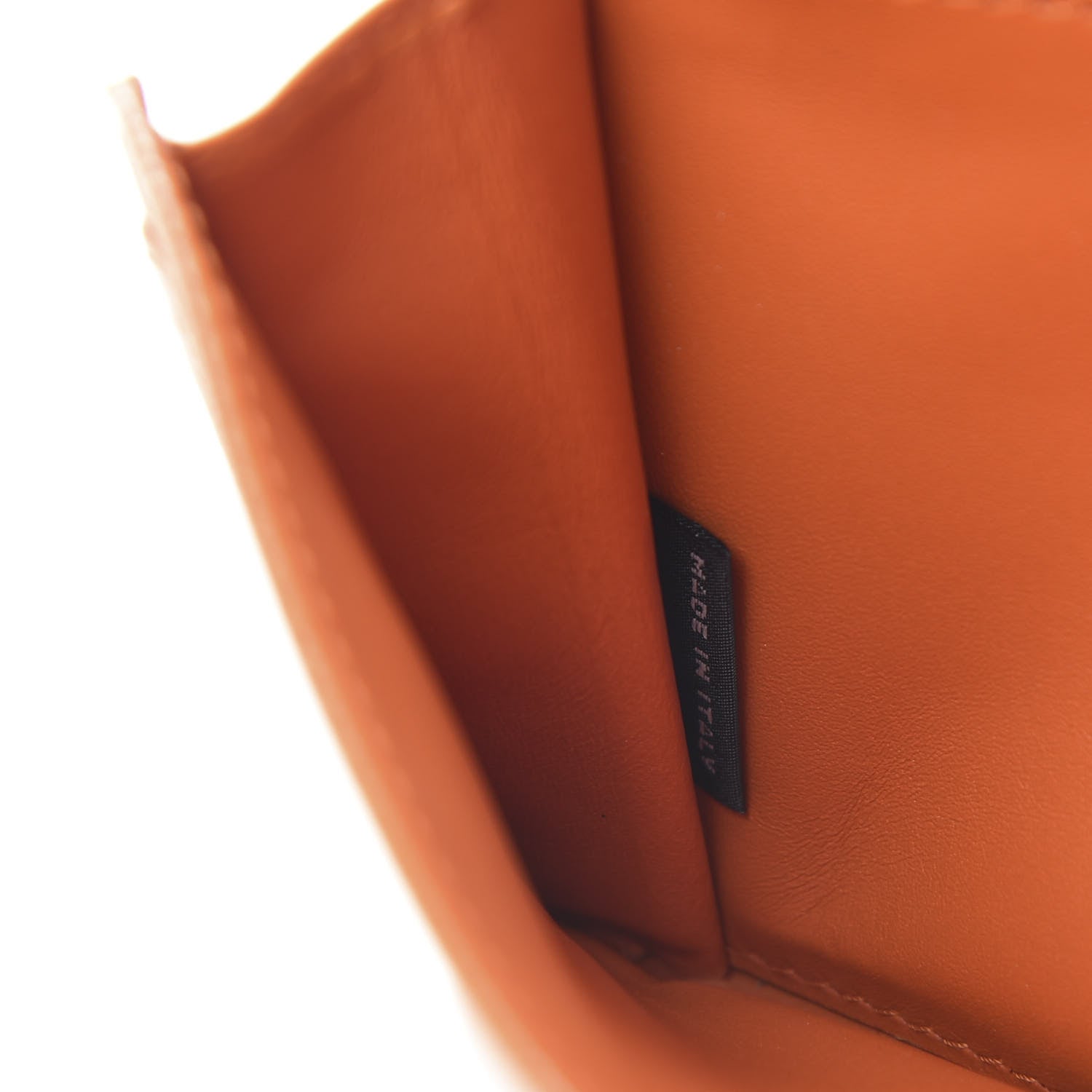 Prada Saffiano Metal Wristlet Wallet Orange 7 of 12