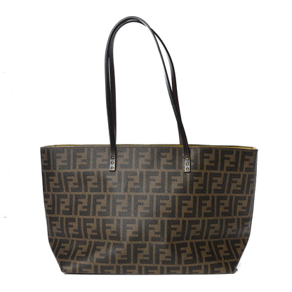 Fendi Zucca Spalmati Small Roll Tote Tobacco Yellow 1 of 9