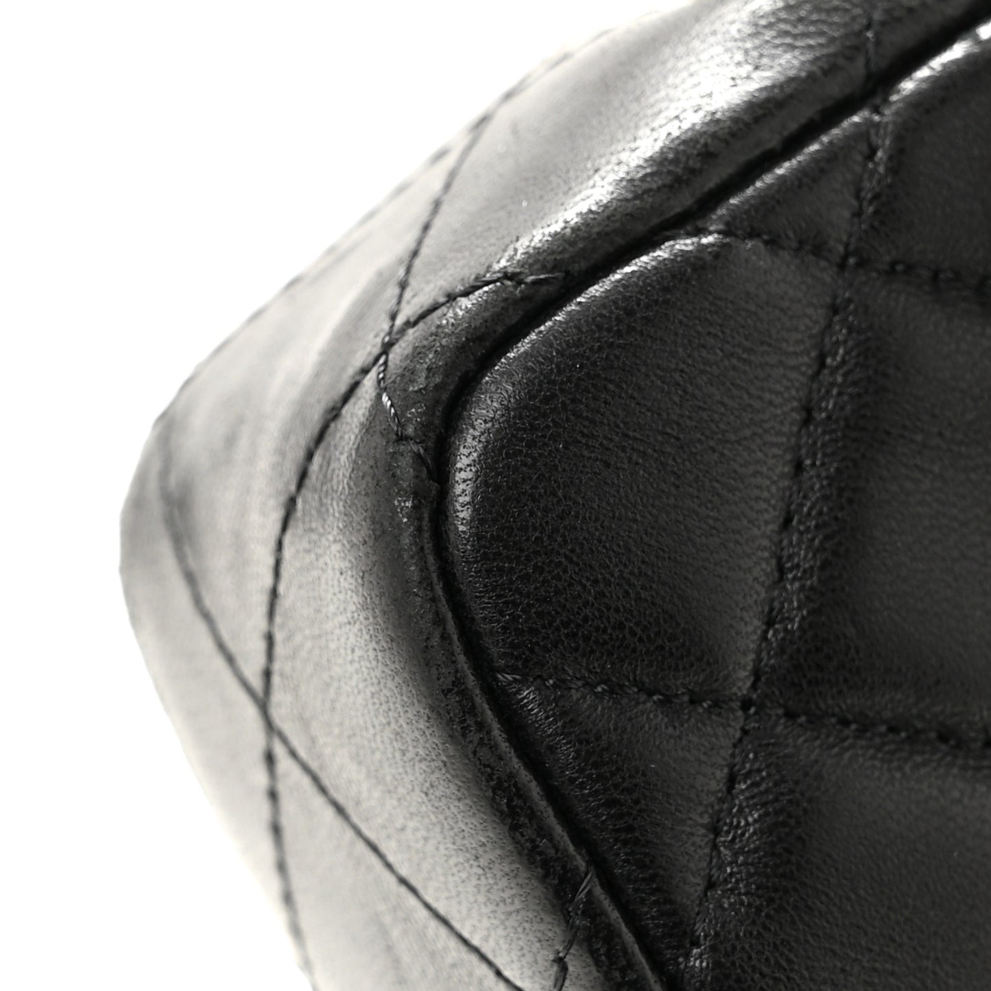 Lambskin Quilted Extra Mini Rectangular Flap Black