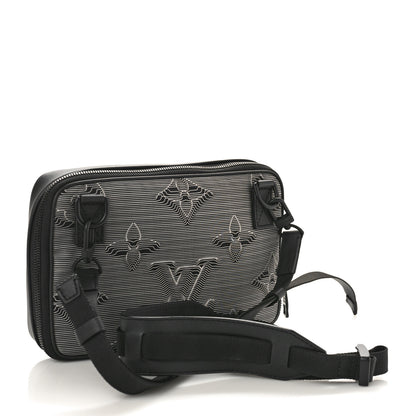 Louis Vuitton Calfskin Monogram 2054 Capsule Expandable Messenger Grey Black 3 of 9