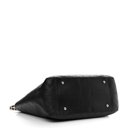 Chanel Calfskin Stitched Shopping Tote Black 4 of 8