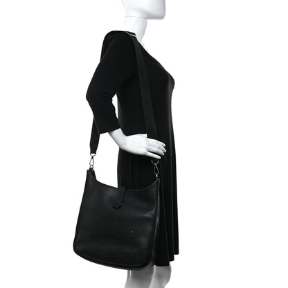 Hermes Taurillon Clemence Evelyne III GM Black 2 of 10