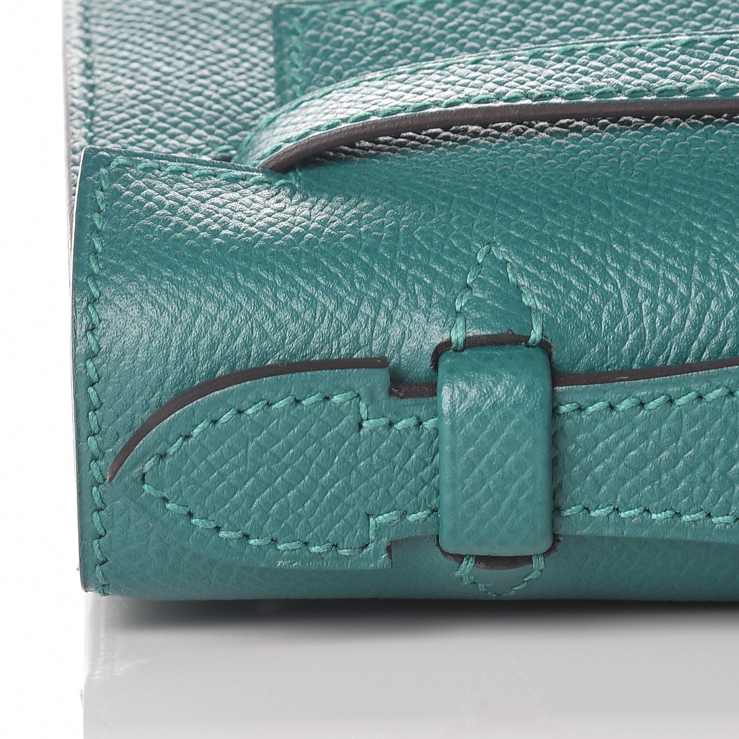 Epsom Kelly Pochette Clutch Malachite