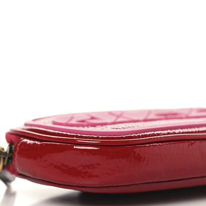 Gucci Patent Rubber Game Patch Logo Belt Bag 95 38 Hibiscus Red 9 of 11