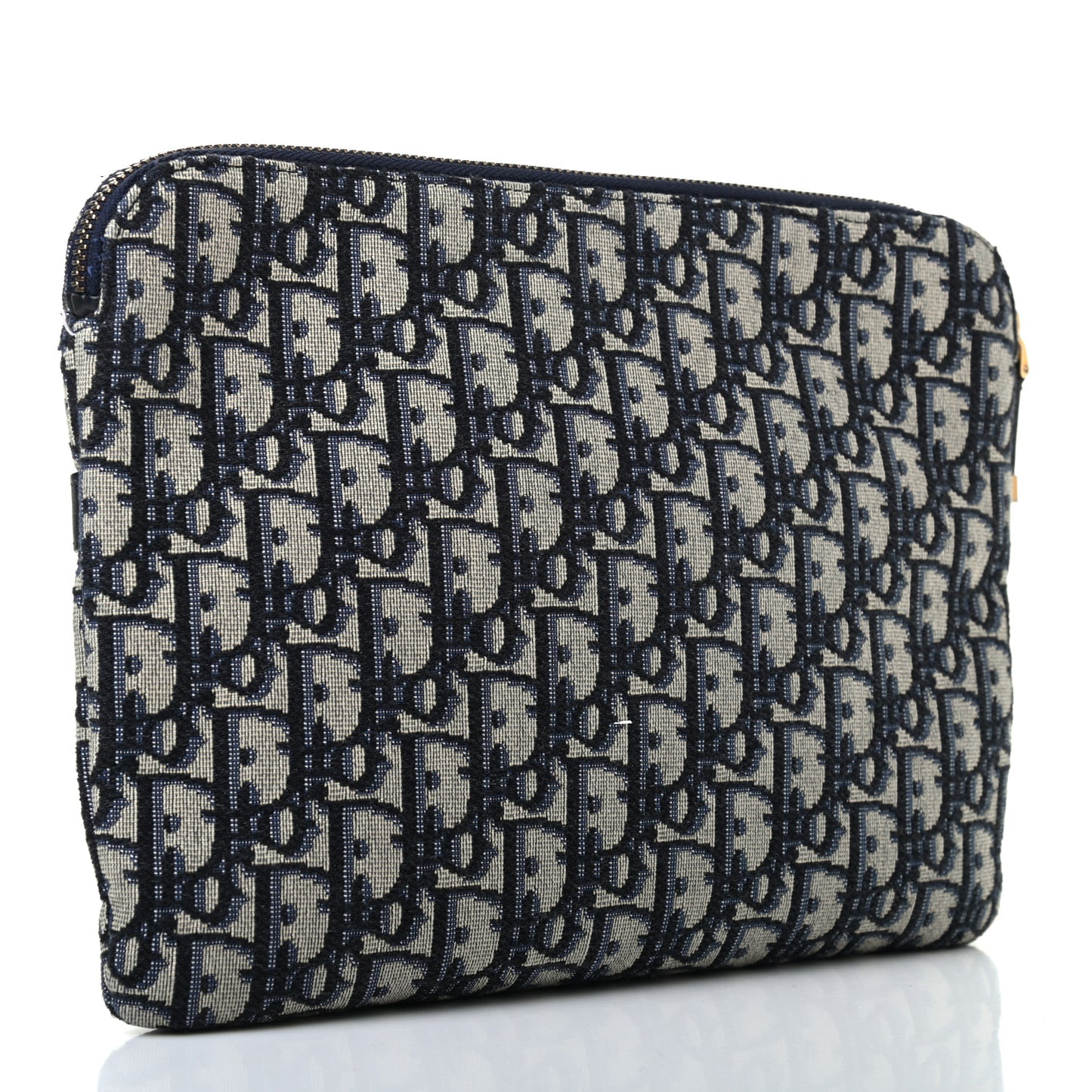 Oblique Pouch Clutch Blue