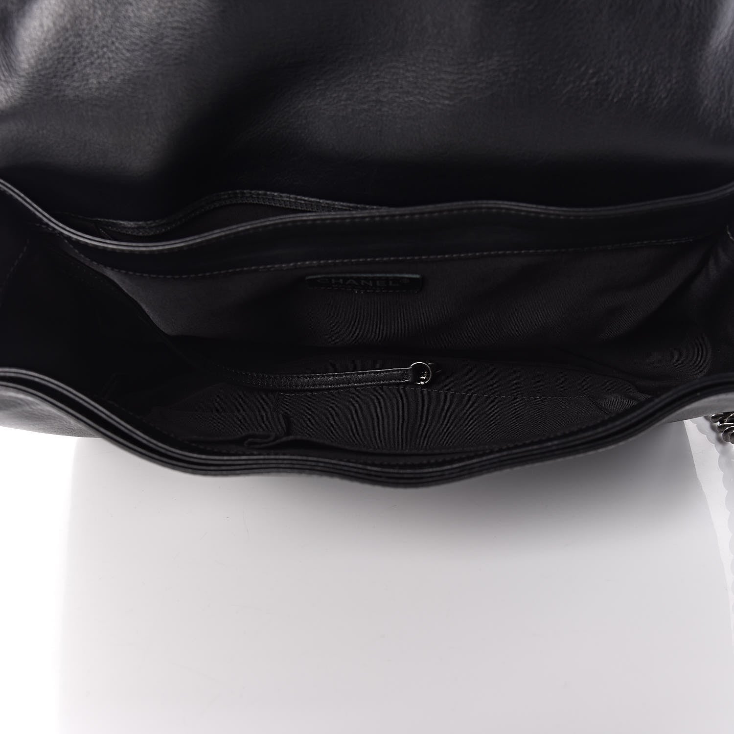 Chanel Calfskin Enchained XL Boy Flap Black 5 of 9