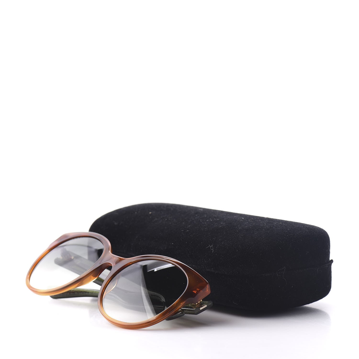 Gucci Round Eye GG Web Glitter GG0035S Sunglasses Tortoise 9 of 9
