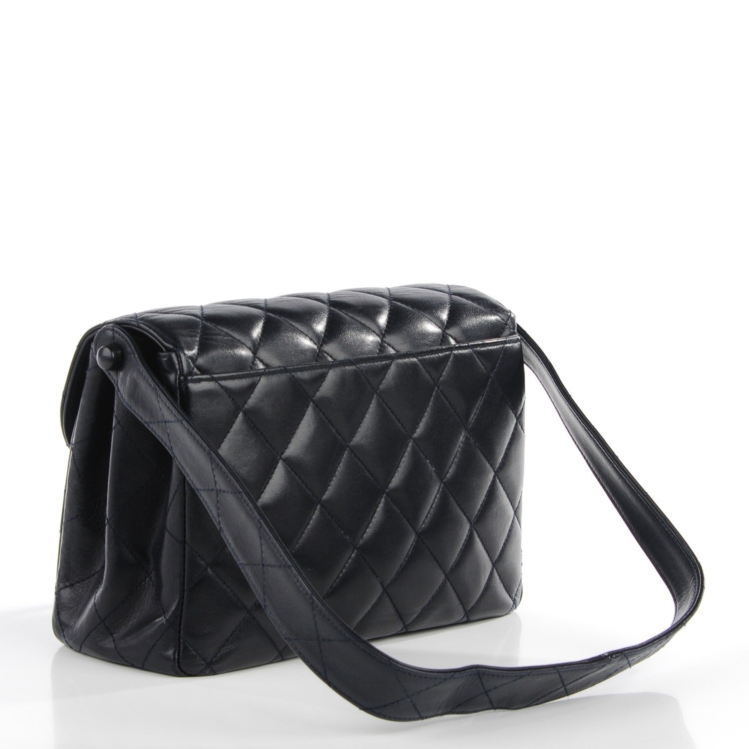 Chanel Lambskin Quilted Flap Shoulder Bag Black 3 of 9