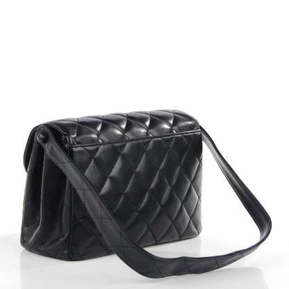 Chanel Lambskin Quilted Flap Shoulder Bag Black 3 of 9