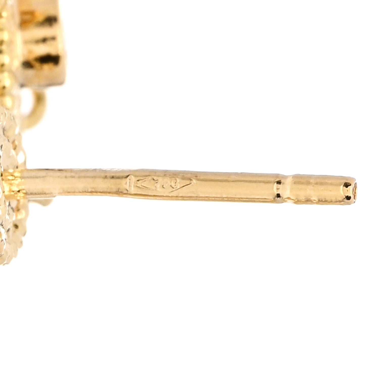 18K Yellow Gold Diamond Enamel Drop Earrings Blue