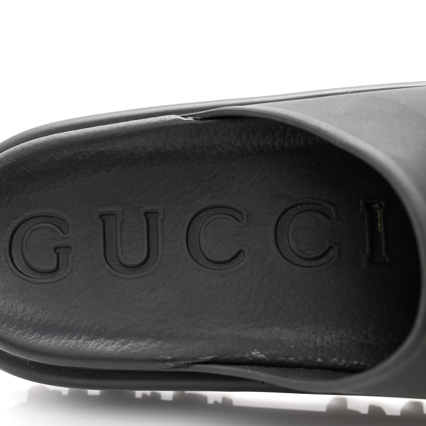 Soft Rubber Womens Interlocking G Platform 42mm Slide Sandals 39 Black