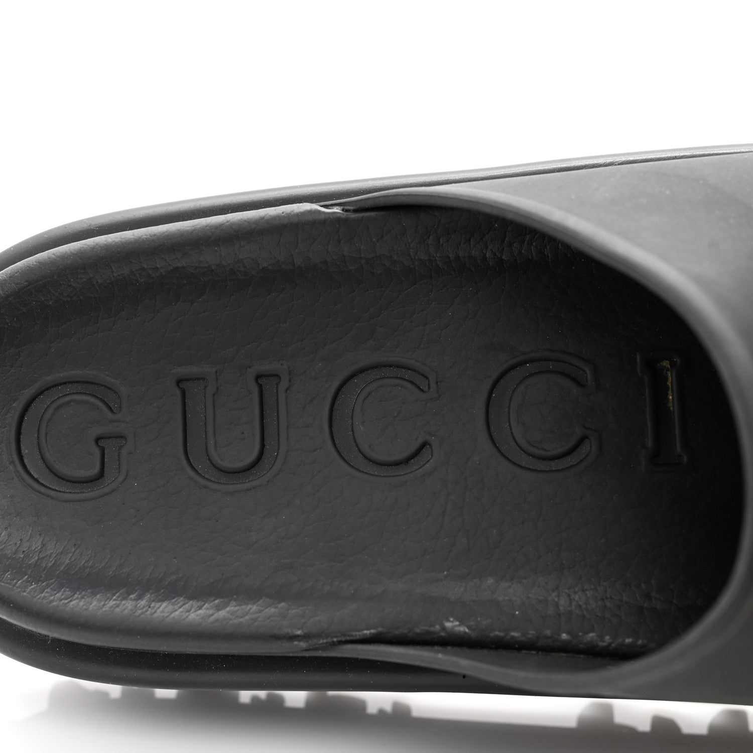 Gucci Soft Rubber Womens Interlocking G Platform 42mm Slide Sandals 39 Black 7 of 7
