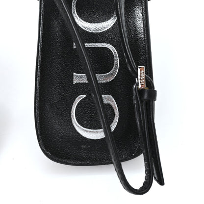 Gucci Tela Retino Nappa Charlotte Crystal GG Monogram Square G 75mm Slingback Pumps 36.5 Black 8 of 9