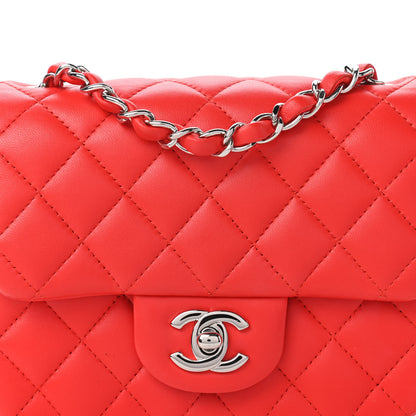 Chanel Lambskin Quilted Mini Square Flap Red 10 of 11