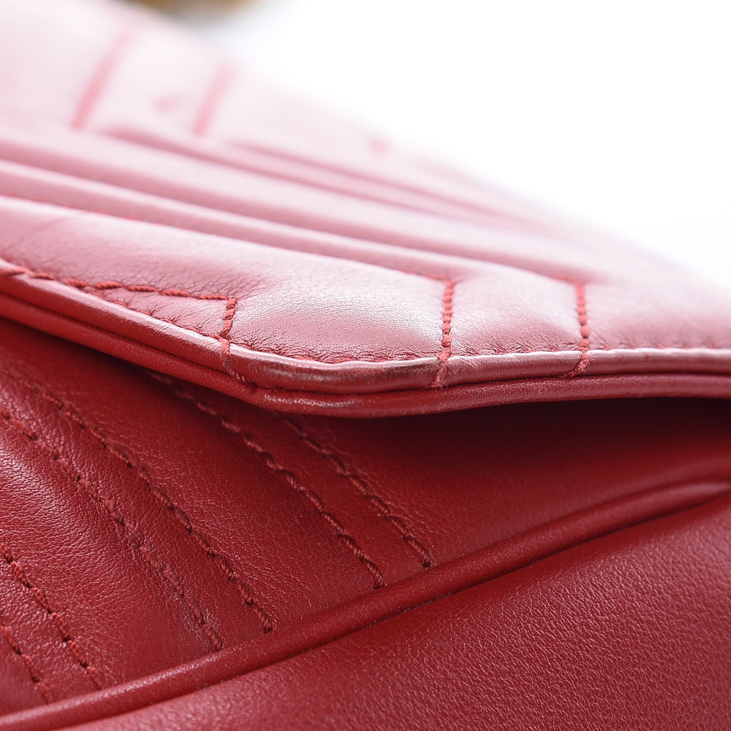 Gucci Calfskin Matelasse Medium GG Marmont Shoulder Bag Hibiscus Red 20 of 20