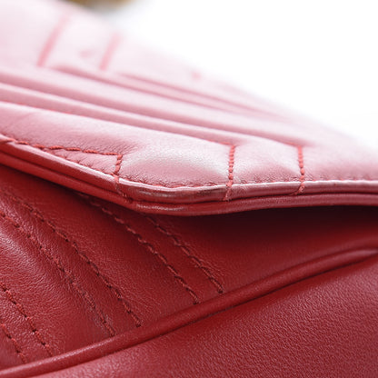 Gucci Calfskin Matelasse Medium GG Marmont Shoulder Bag Hibiscus Red 20 of 20