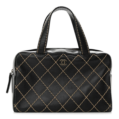 Chanel Calfskin Contrast Stitch Surpique Bowler Black 1 of 15