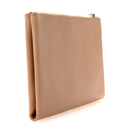 Hermes Evercolor Atout Pouch Beige de Weimar Lime 3 of 6