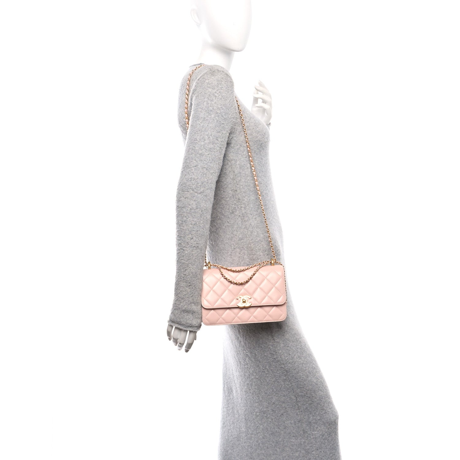 Chanel Calfskin Quilted Perfect Fit Flap Light Pink 2 of 11