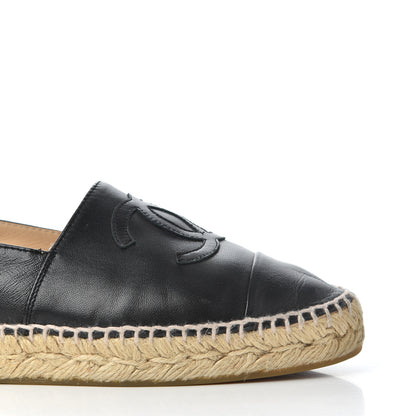 Chanel Lambskin CC Espadrilles 37 Black 11 of 27