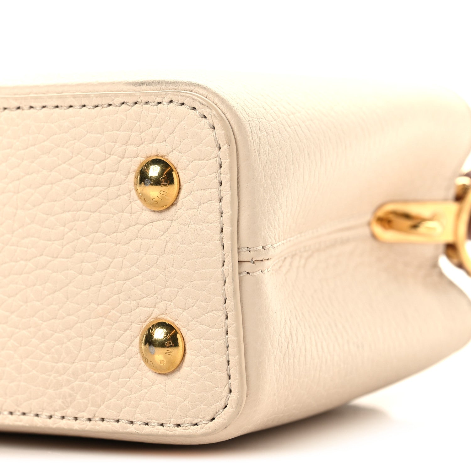 Louis Vuitton Taurillon Capucines Mini Beige Brown 9 of 11