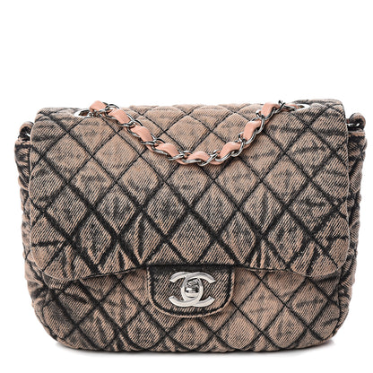 Chanel Denim Quilted Small Flap Light Pink Black 1 of 13