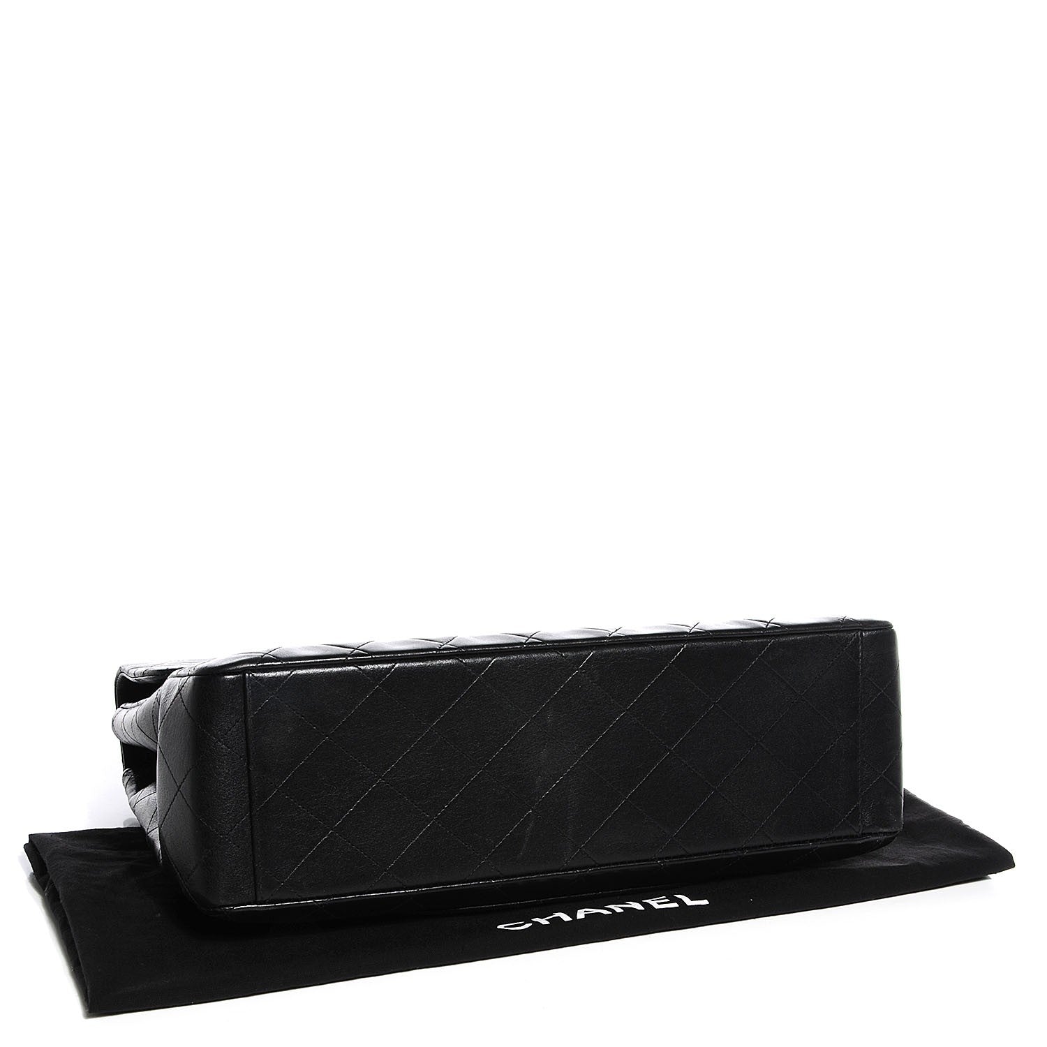 Chanel Lambskin Quilted XL Jumbo Flap Black 4 of 8