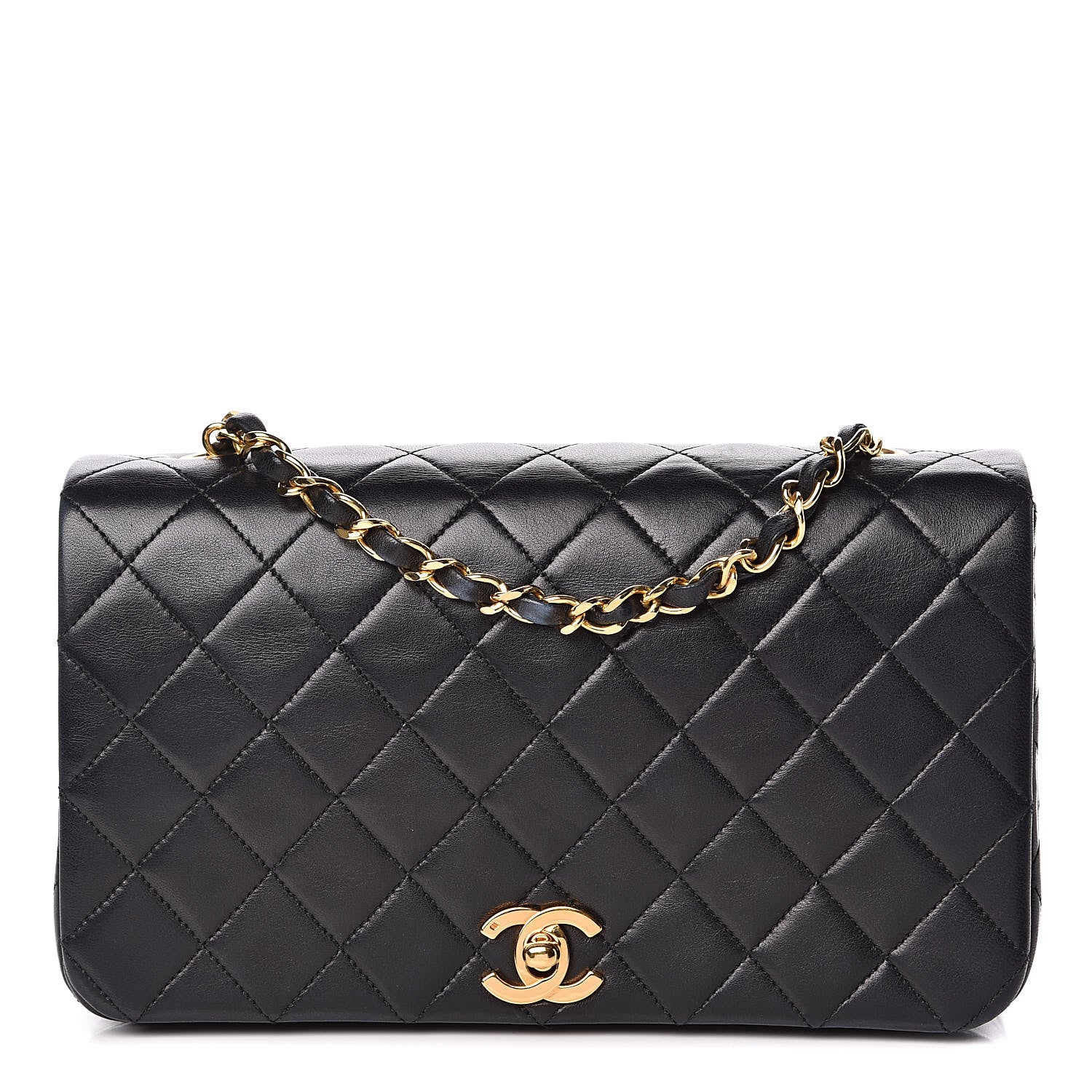 Chanel Lambskin Quilted Small Single Flap Bag Black 1 of 15