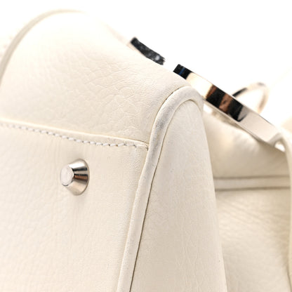 Christian Dior Calfskin Logo Charms Boston White 11 of 15