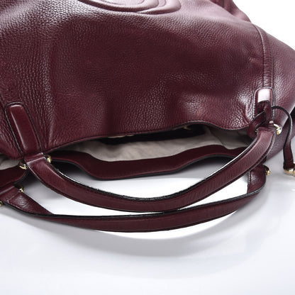 Gucci Pebbled Calfskin Large Soho Shoulder Bag Bordeaux 13 of 15