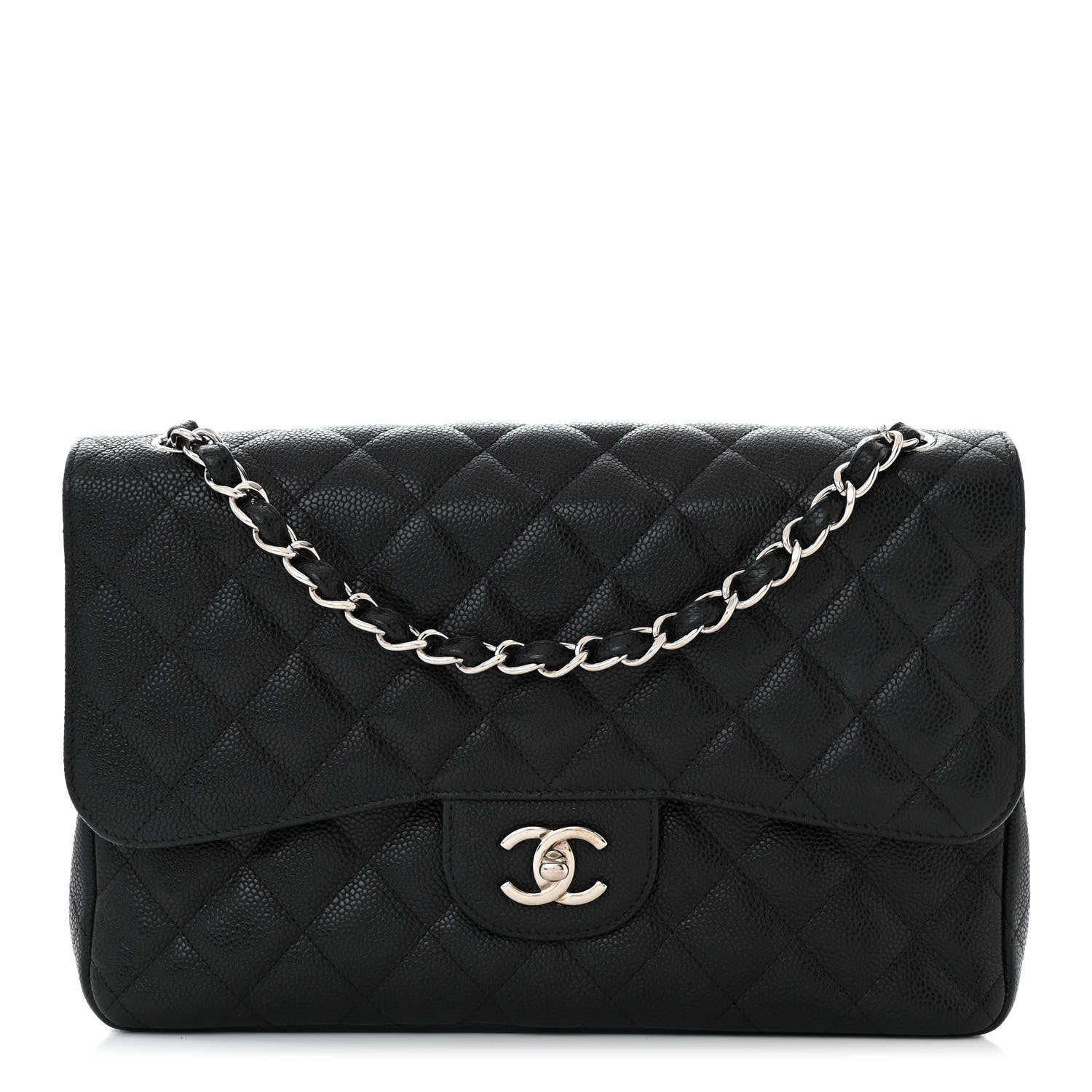 Chanel Caviar Quilted Jumbo Double Flap Black 1 of 11