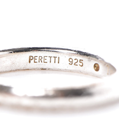 Tiffany Elsa Peretti Sterling Silver Diamond Band Ring 48 4.5 4 of 7